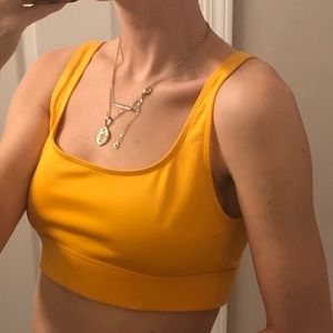 PINK - Marigold, Low Back Sports Bra